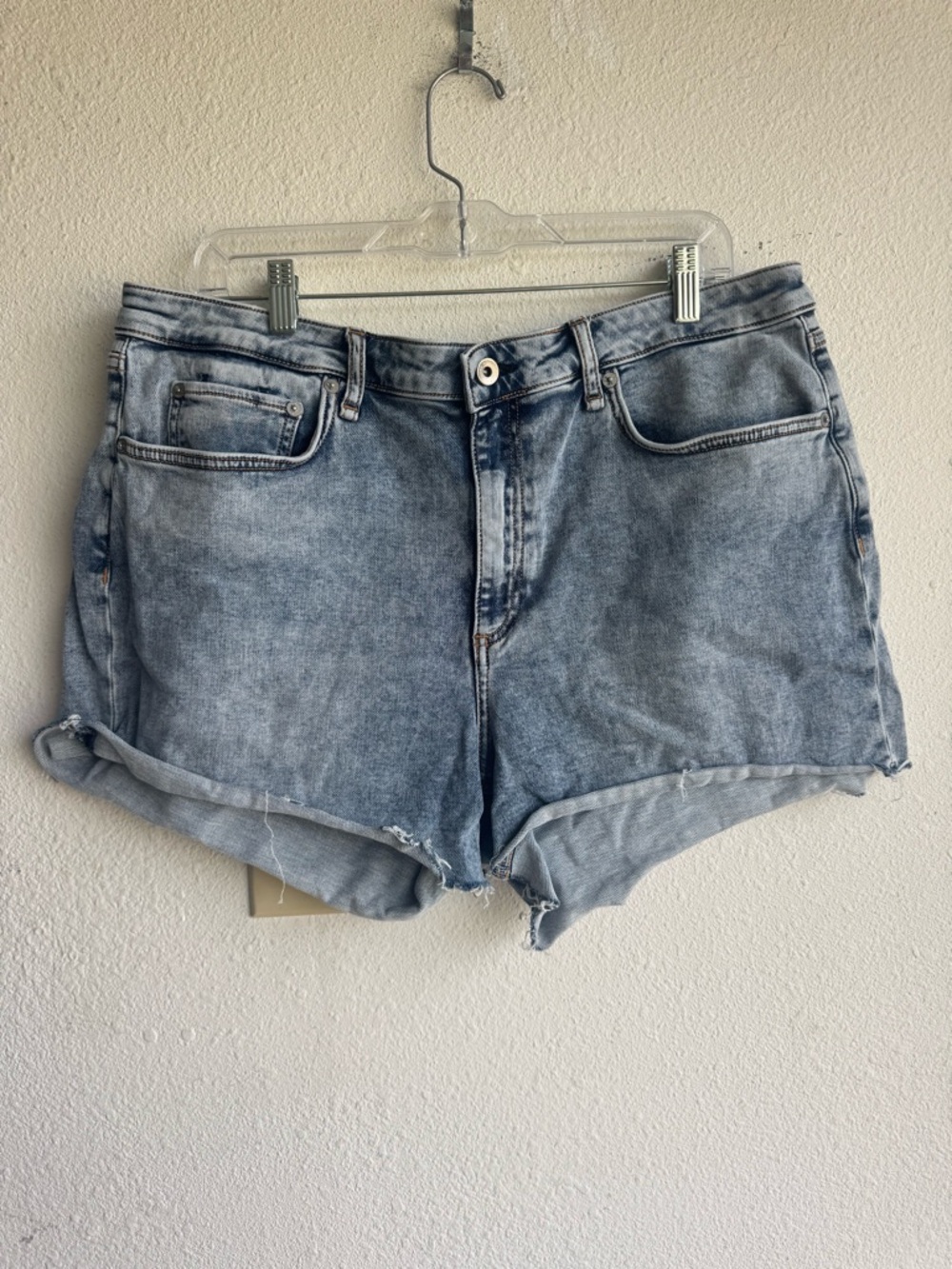 Rag & Bone Dre Low-Rise Dre cut off denim shorts size 34 blue